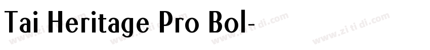 Tai Heritage Pro Bol字体转换